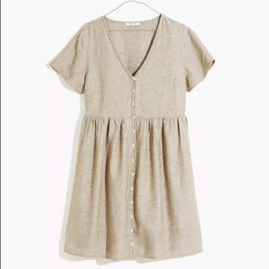 NWT Madewell Button Front Mini Dress